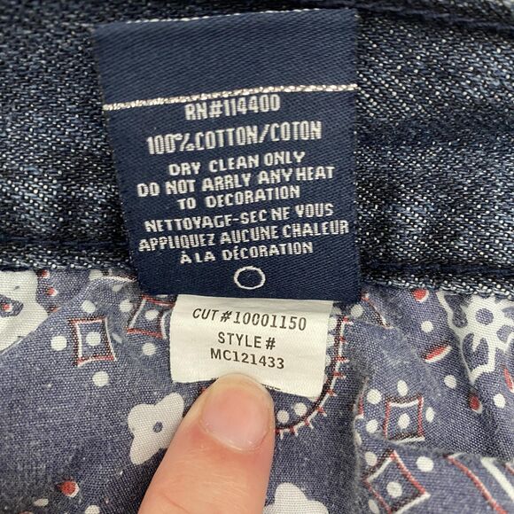 Antik Denim Jeans Mens 36x32 Blue Straight Leg Patchwork Pockets Y2K Style - Picture 10 of 12